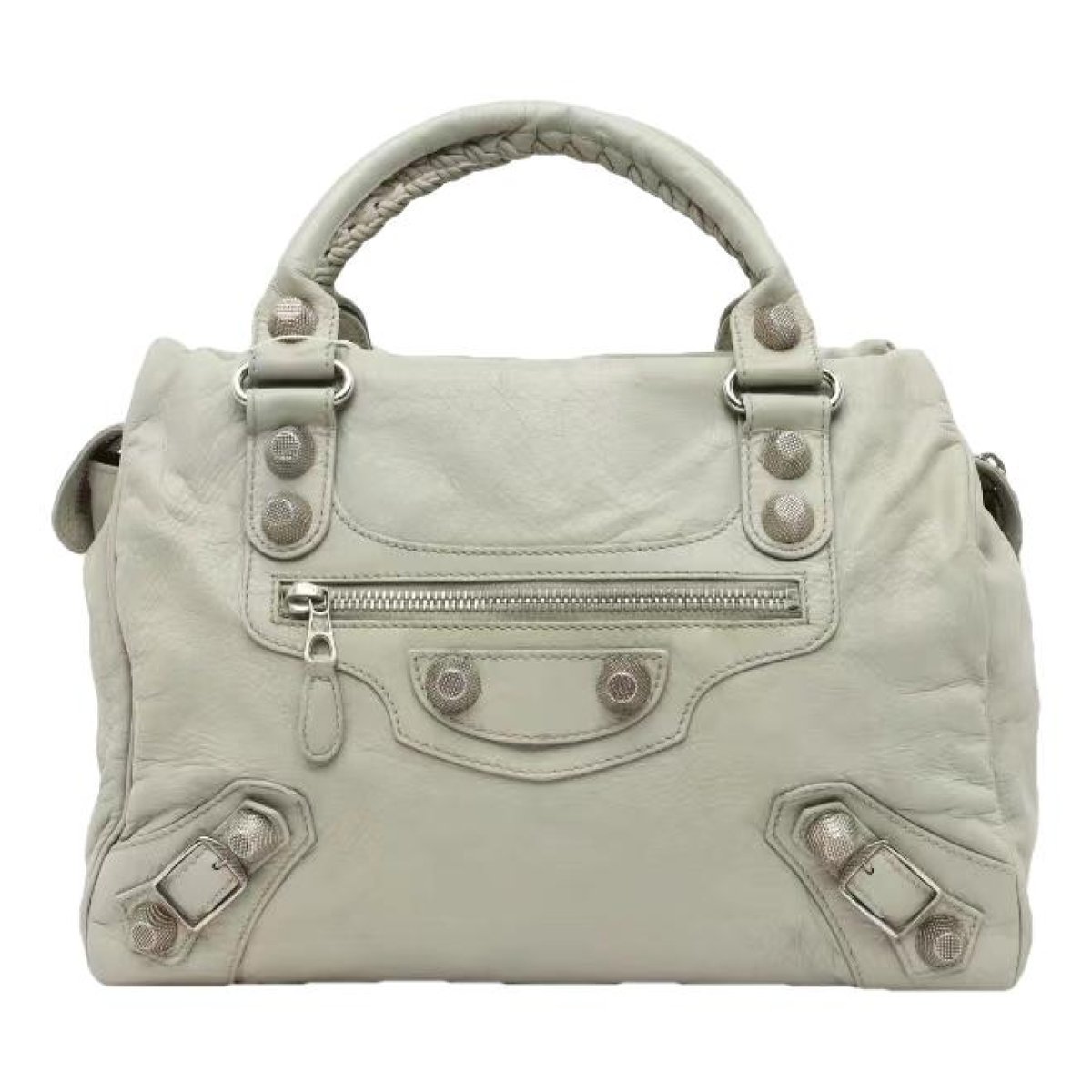 Classic Metalic leather handbag