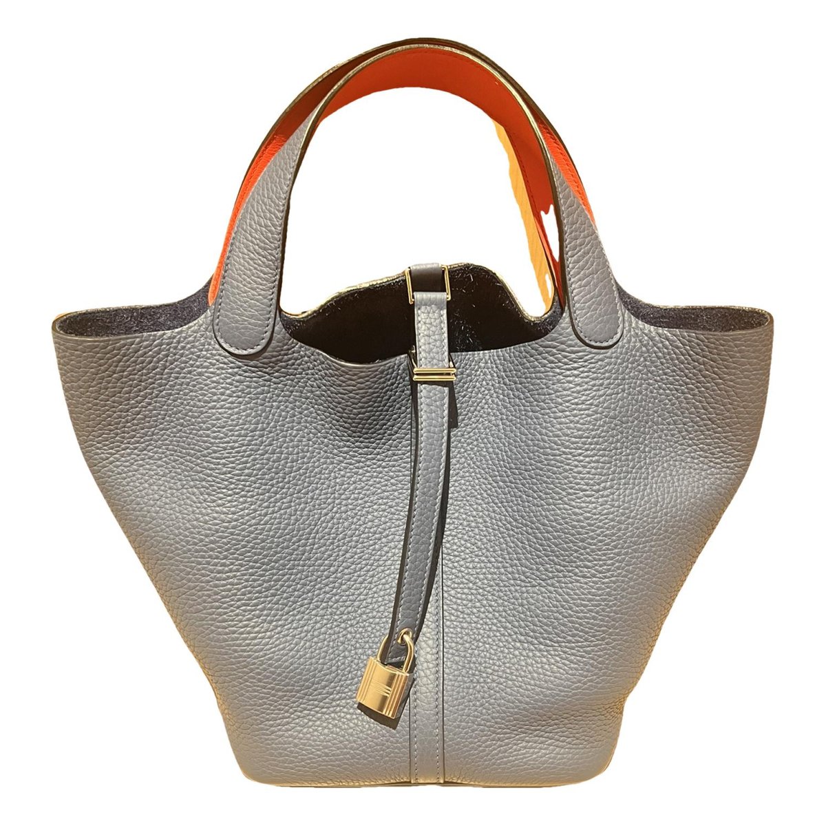 Picotin leather tote