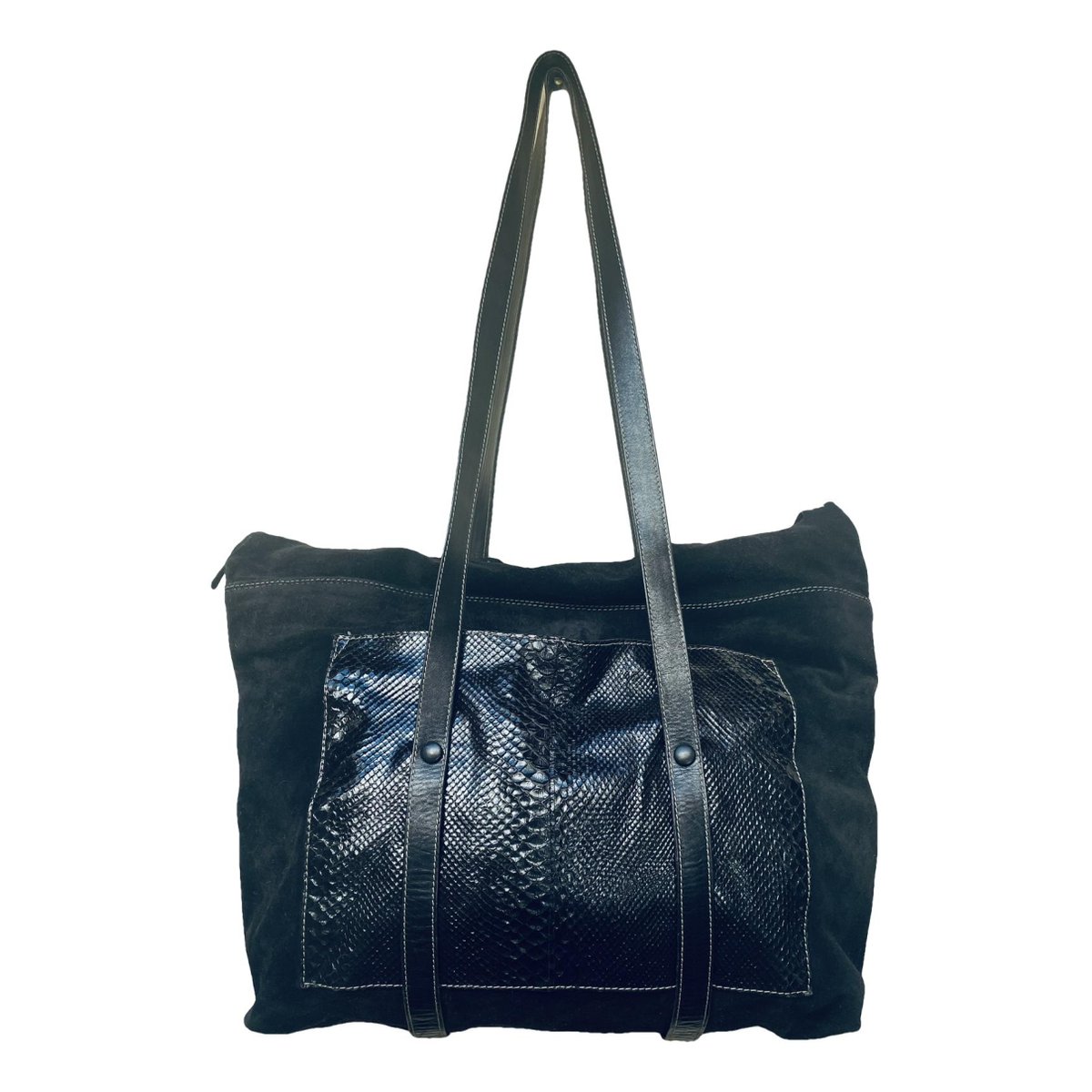 Cargo leather handbag