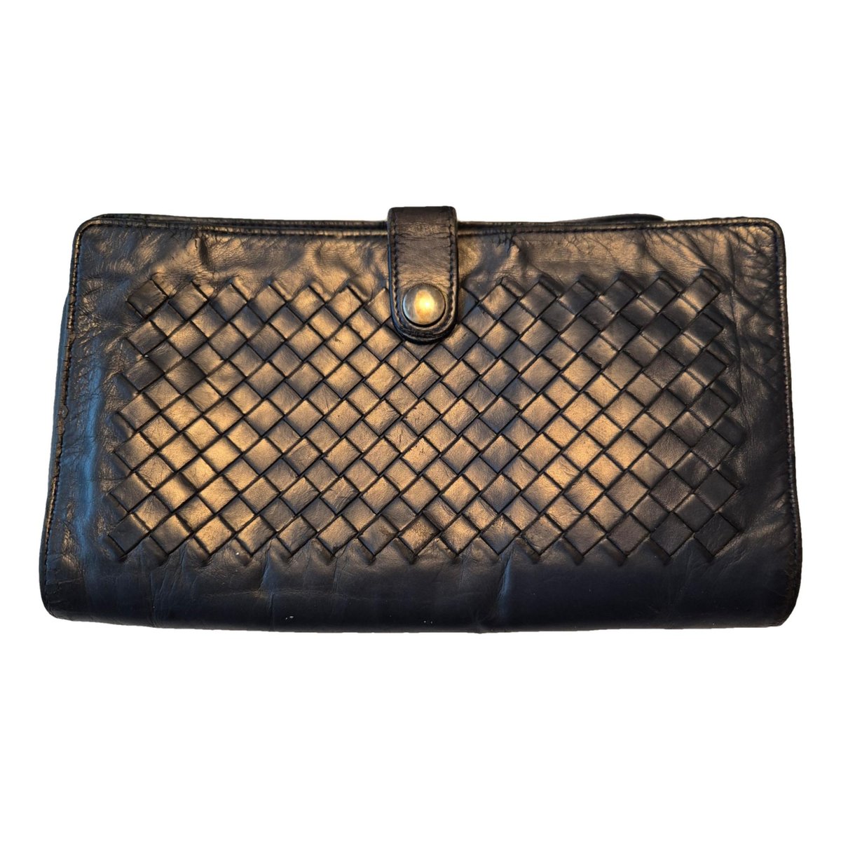 Intrecciato leather wallet