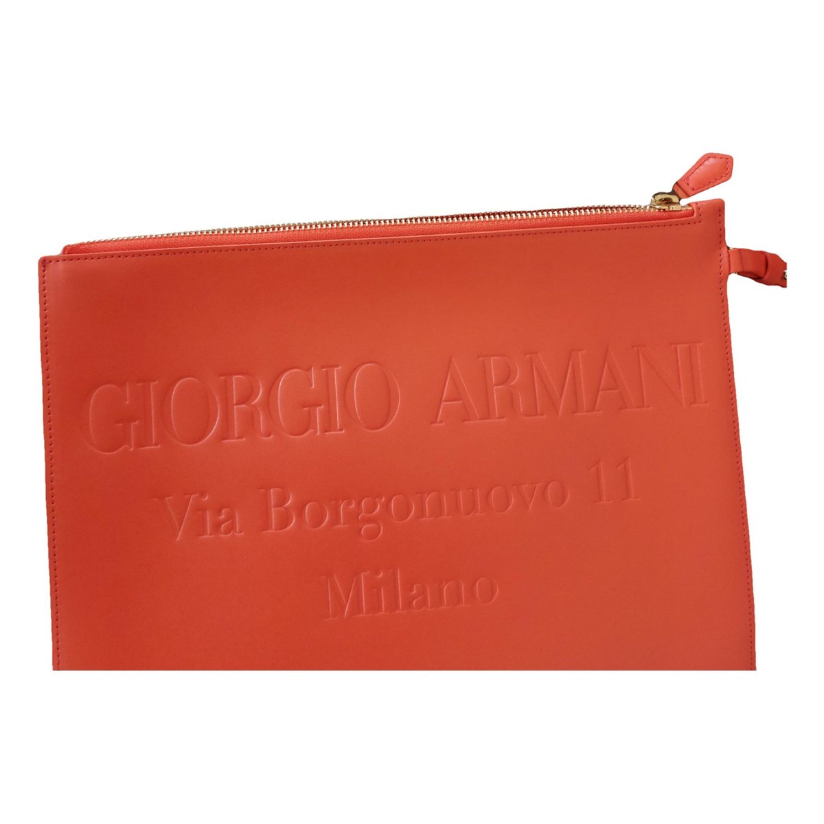 Leather clutch bag