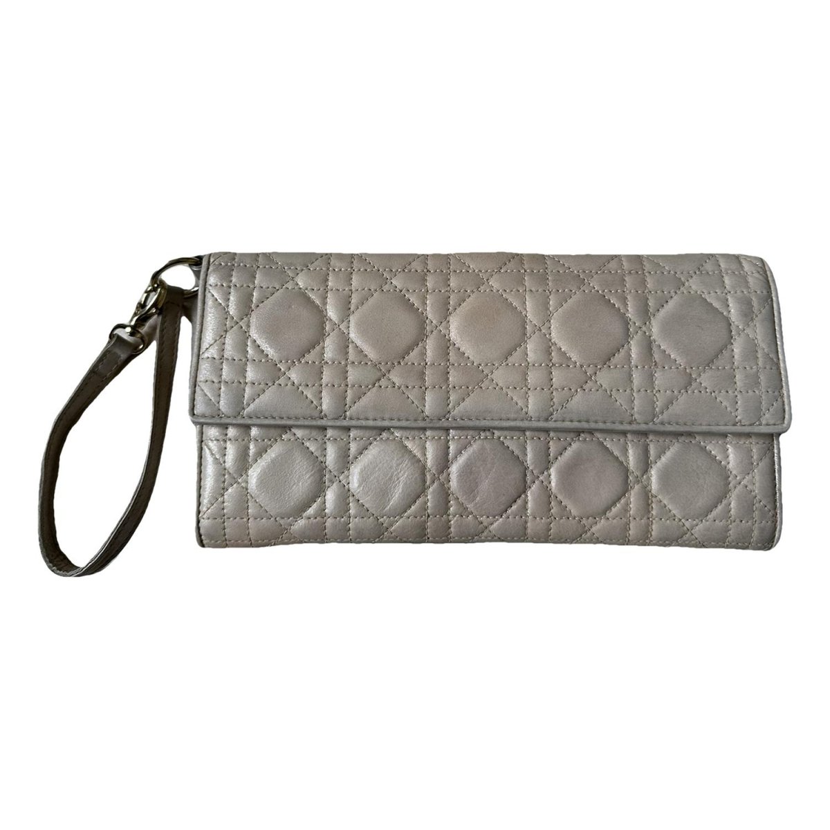 Lady Dior leather clutch bag