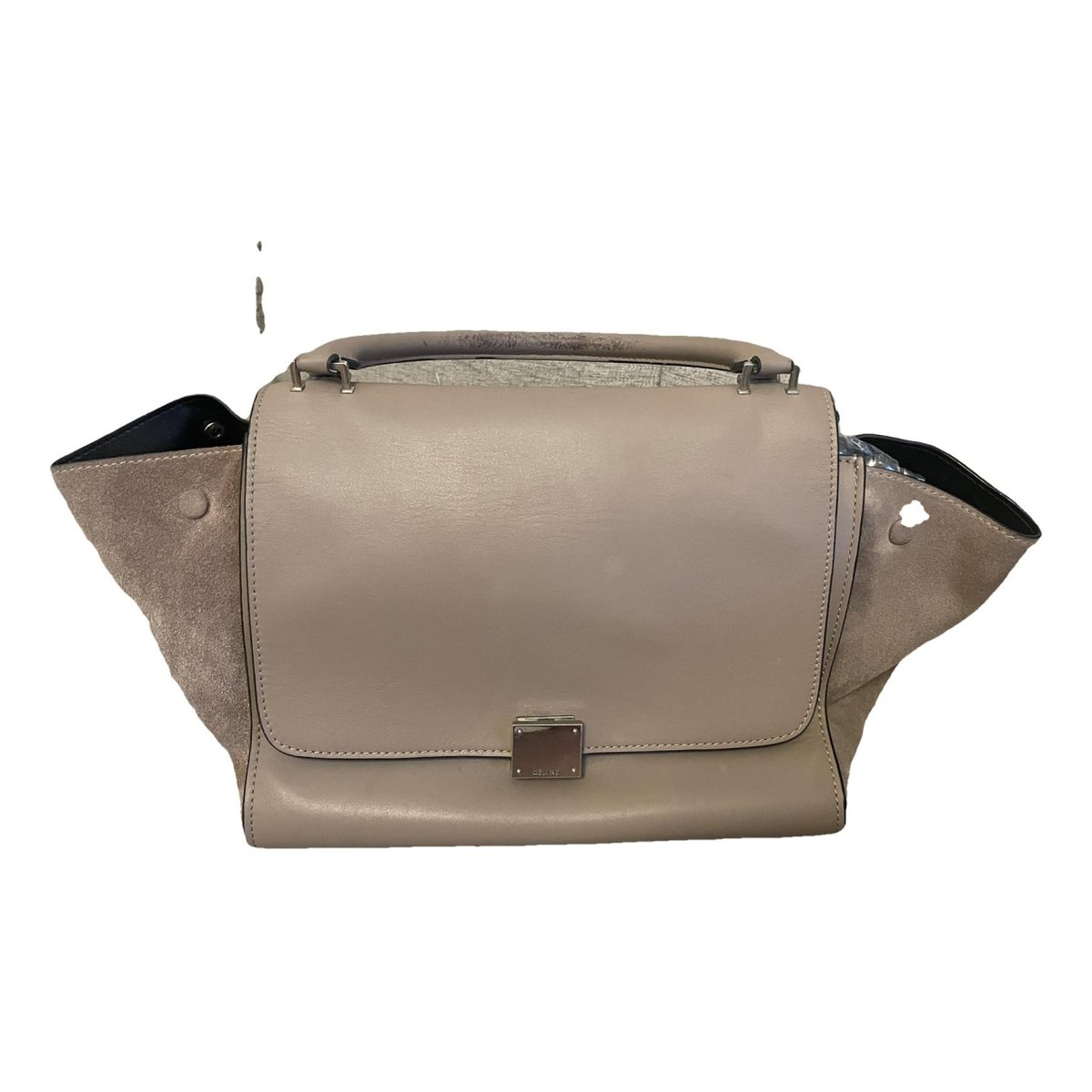Trapèze leather handbag