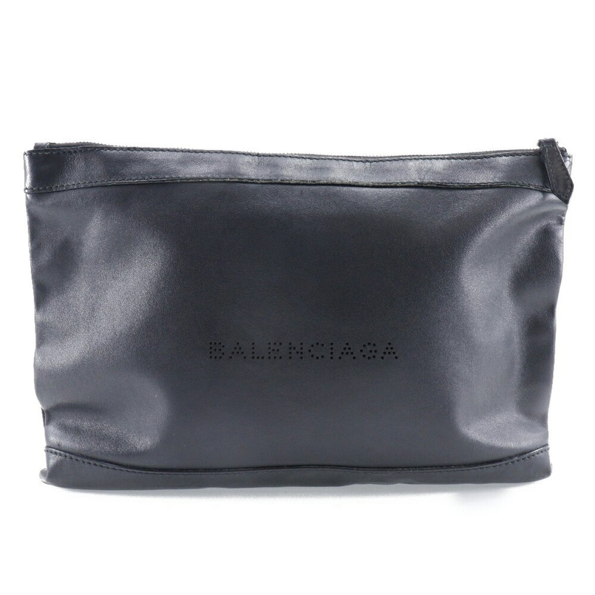 Navy cabas clutch bag
