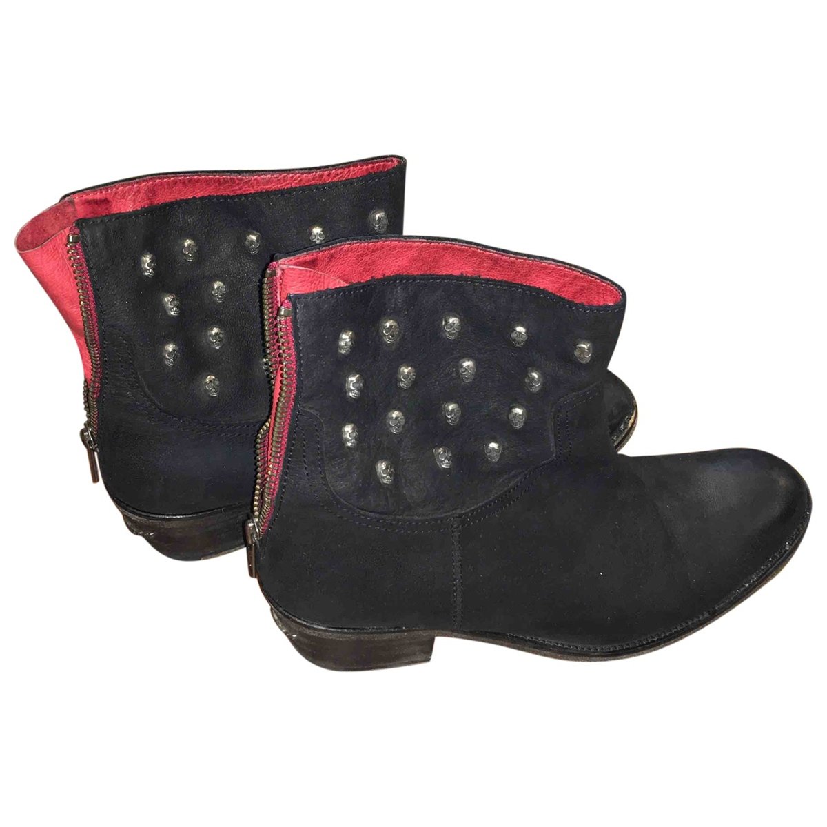 Teddy leather ankle boots