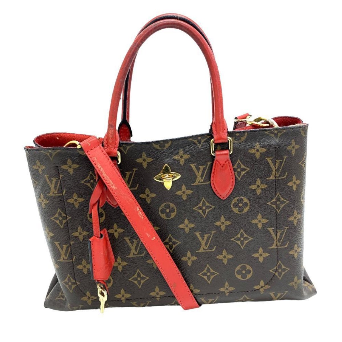Flower Tote leather handbag