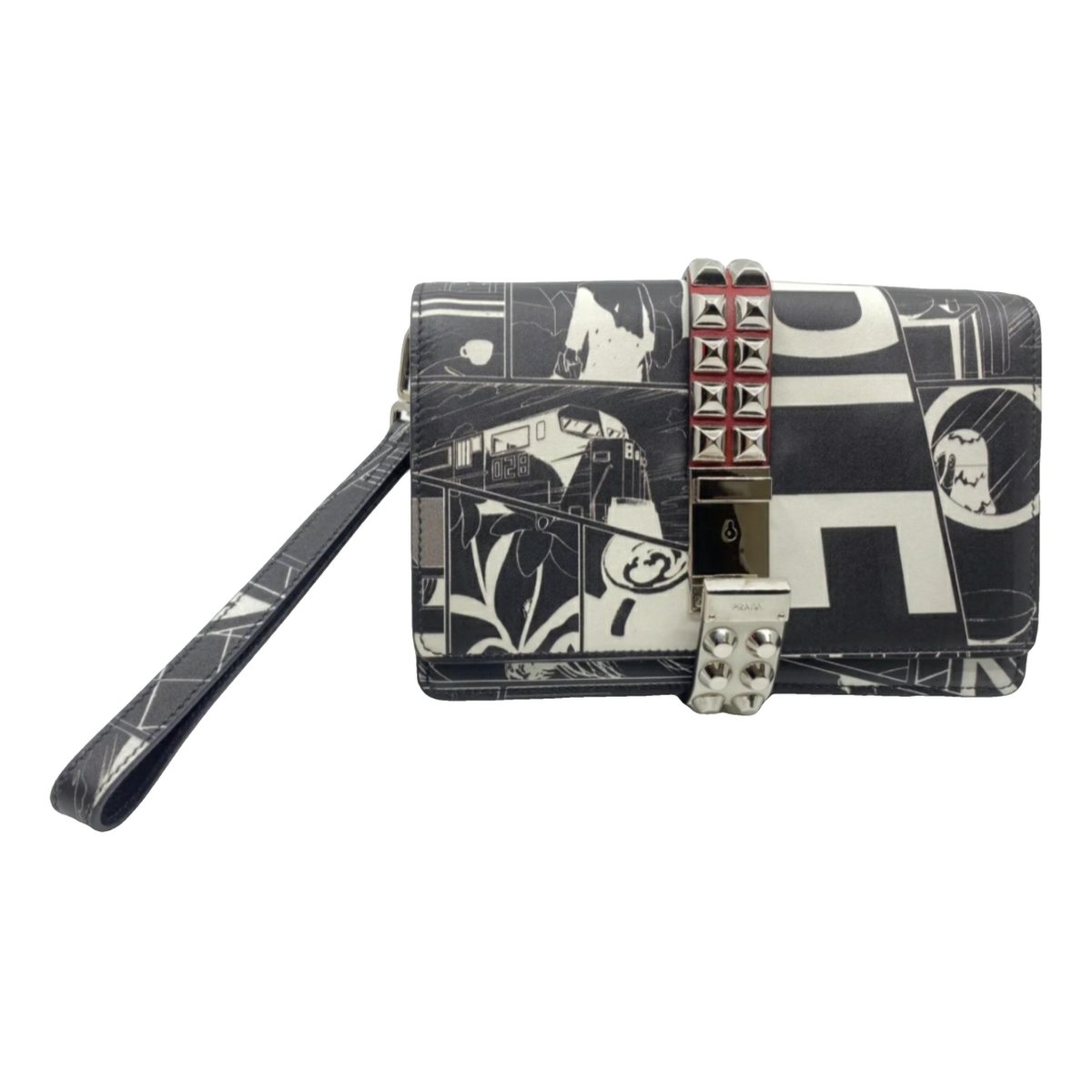 Elektra leather clutch bag