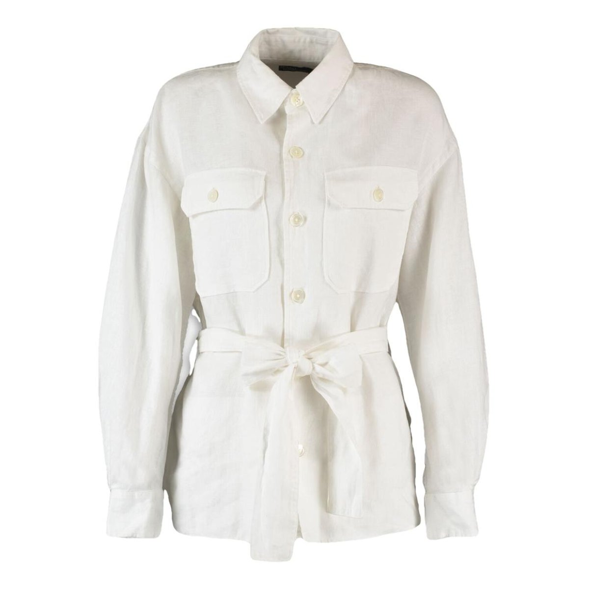 Polo ajusté manches longues linen shirt