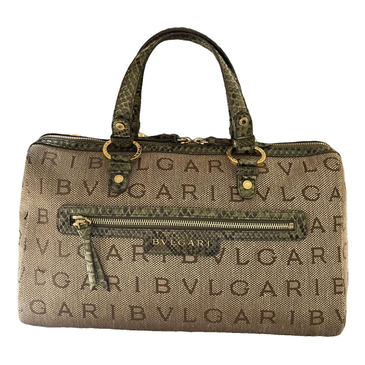 Bulgari tweed tote