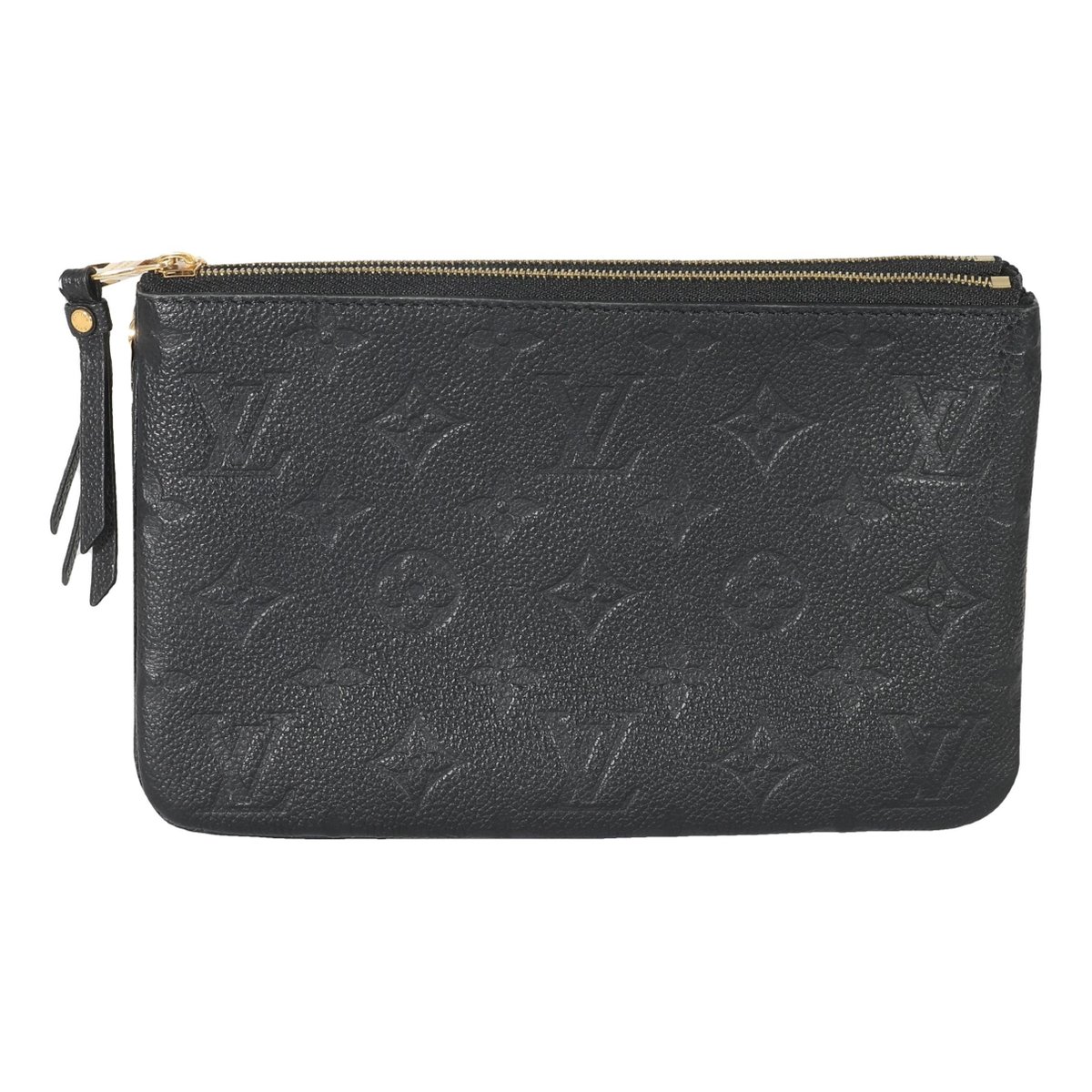 Double zip leather handbag