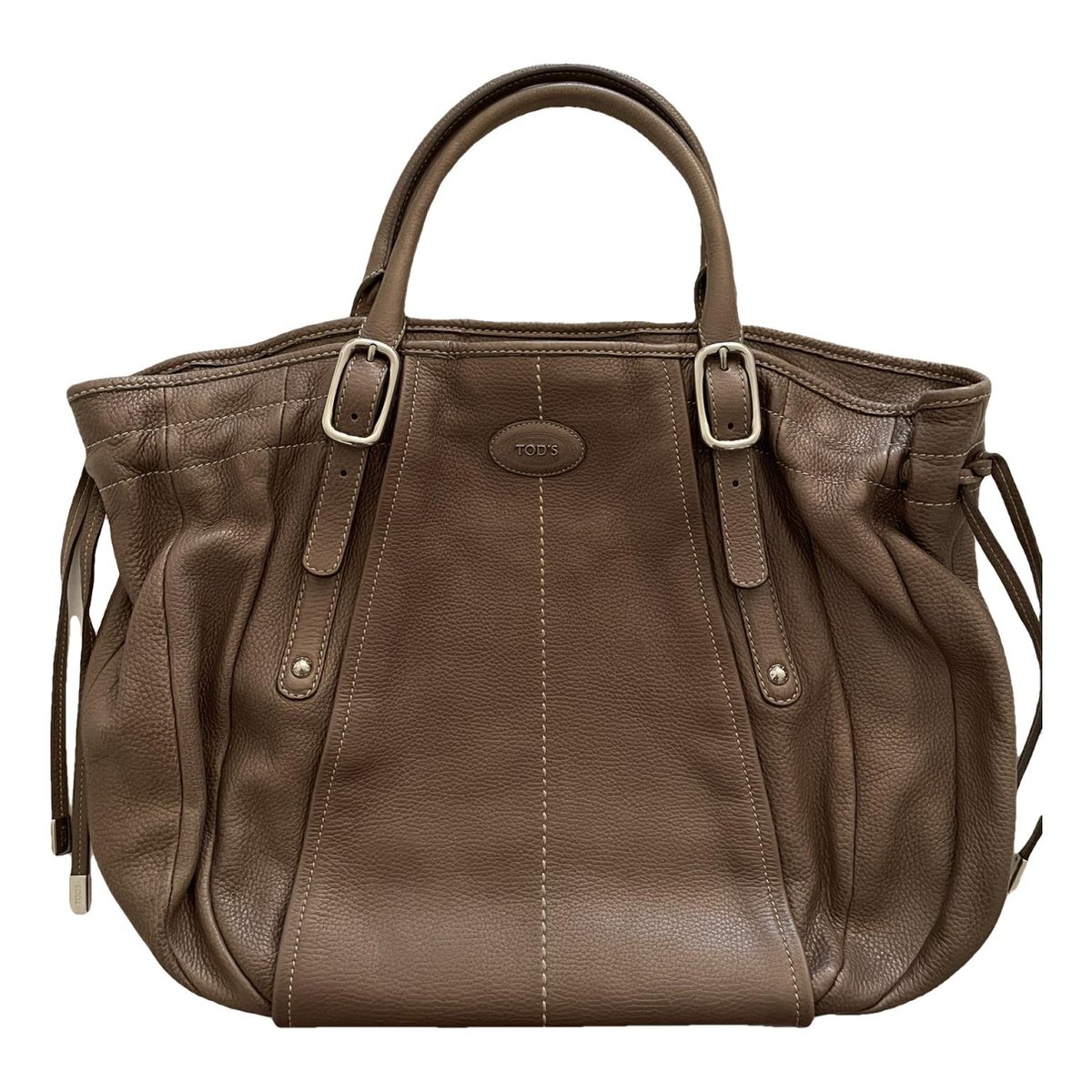 Shopping Media leather handbag