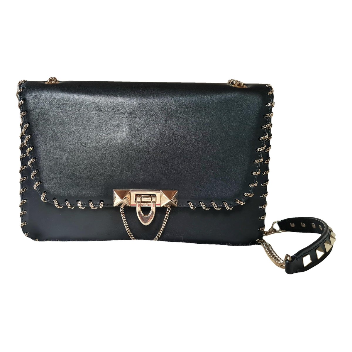 Demilune leather crossbody bag