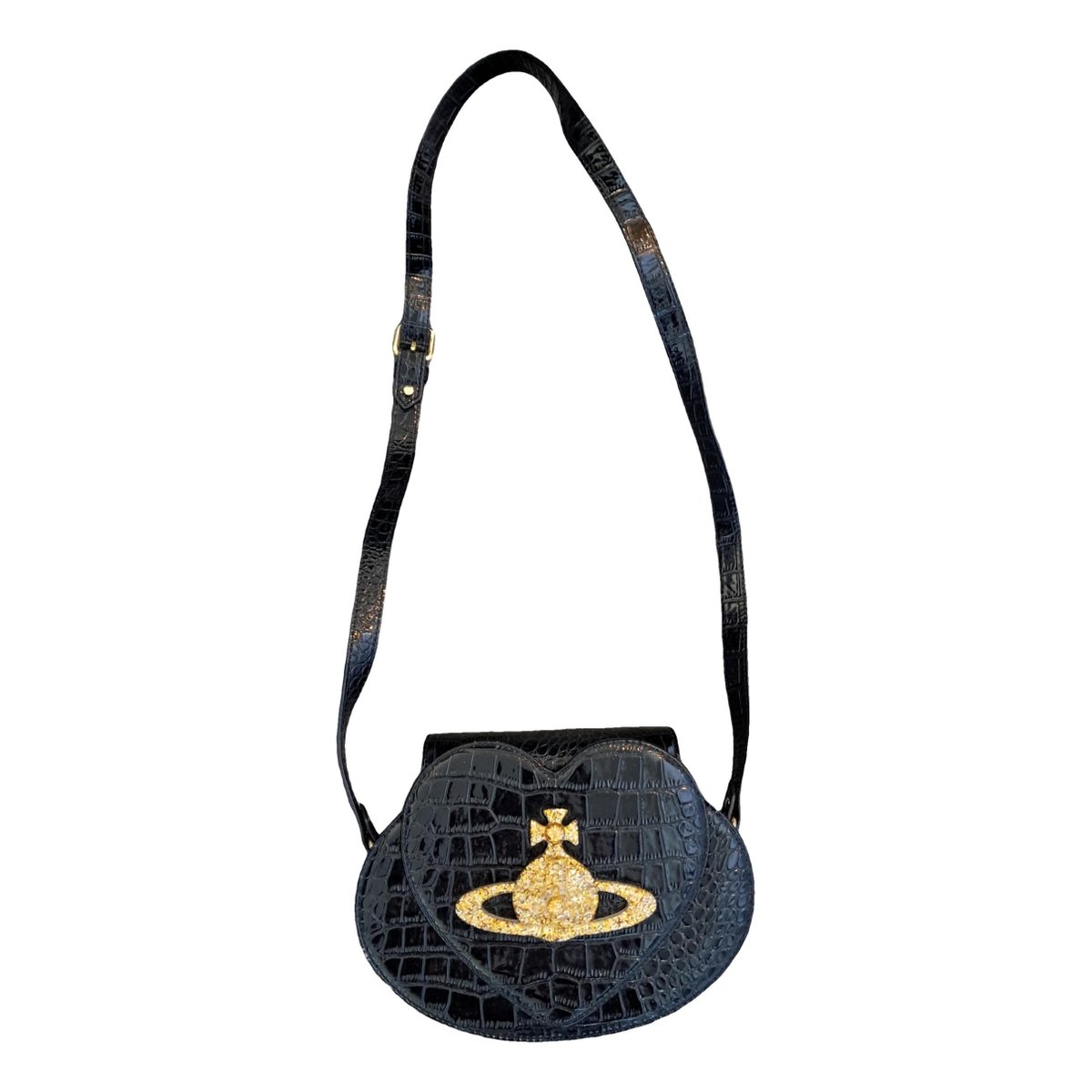 Chancery Heart patent leather crossbody bag