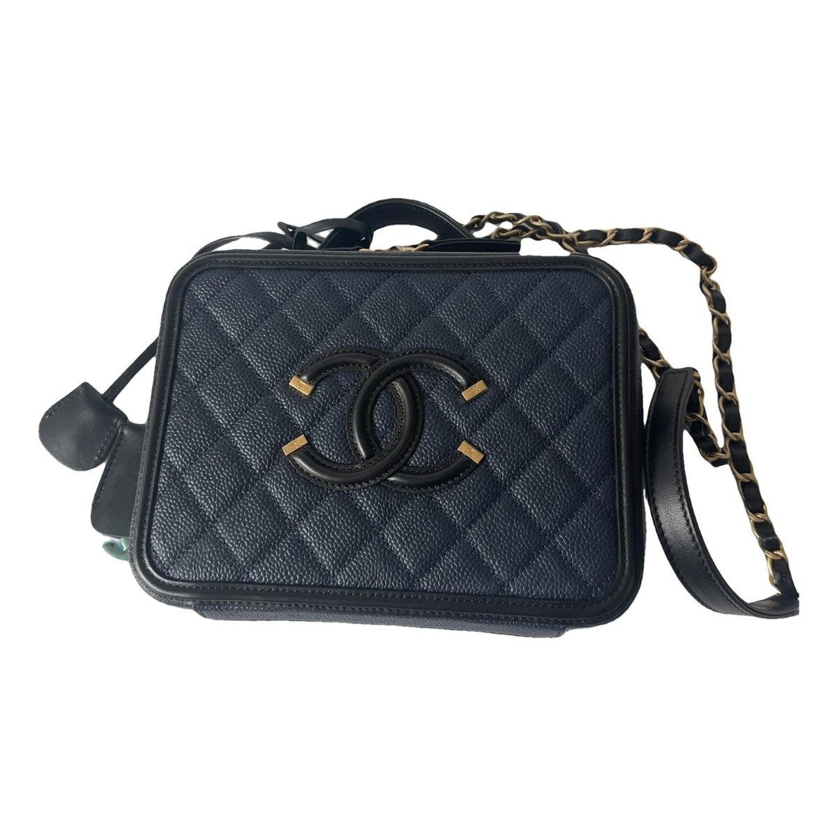 Vanity leather handbag