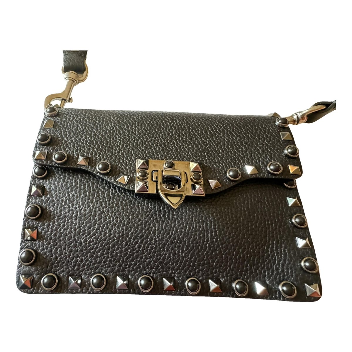 Guitar Rockstud leather crossbody bag