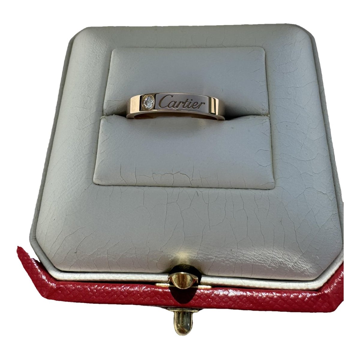 C pink gold ring