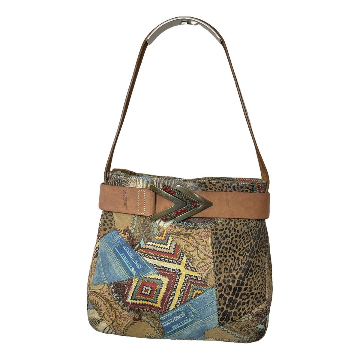 Leather clutch bag