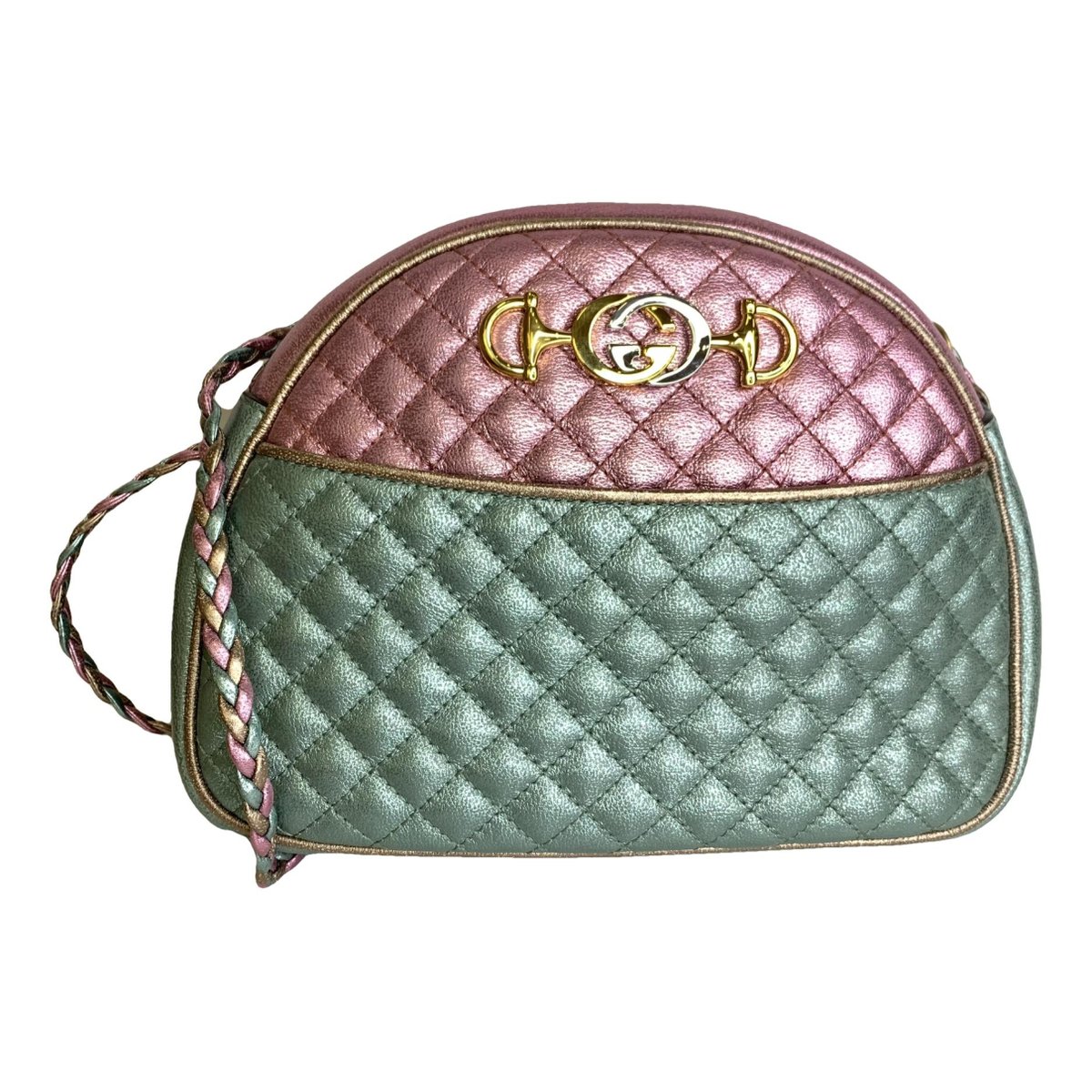 Laminated leather handbag