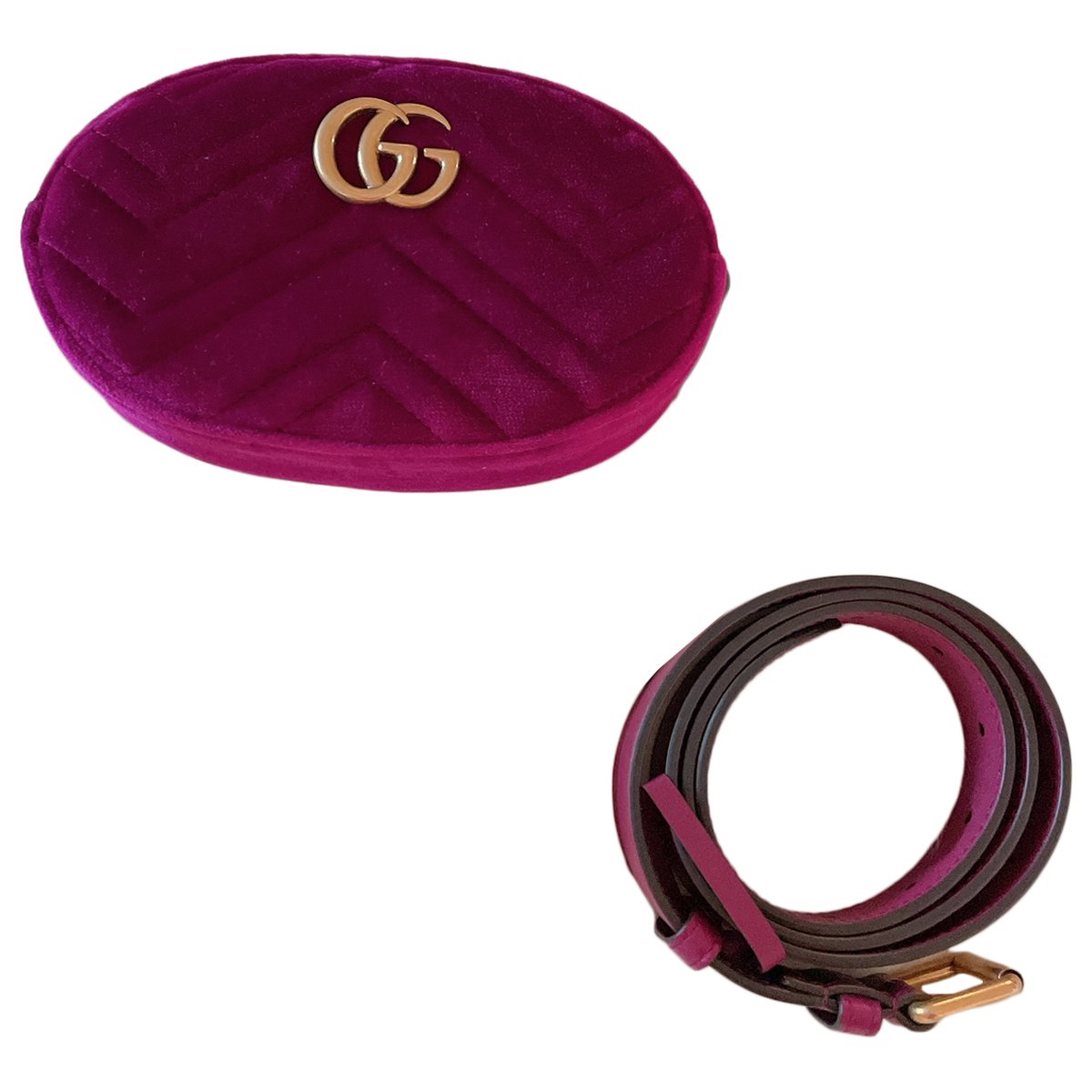 GG Marmont Oval velvet handbag