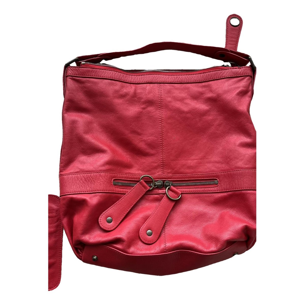 Tote Flower leather handbag