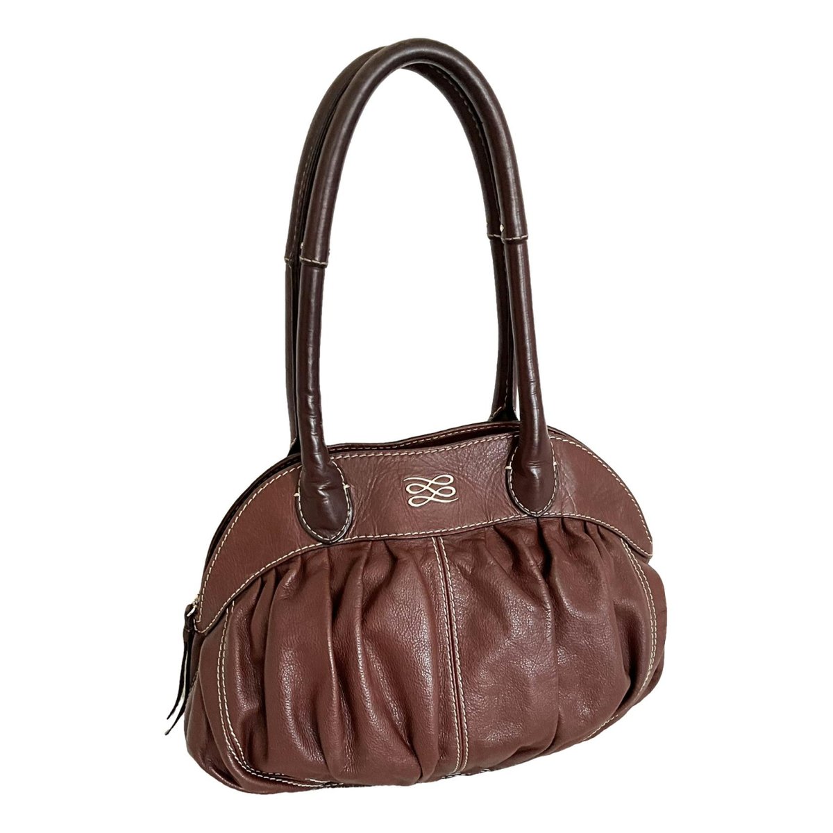 Gousset leather handbag