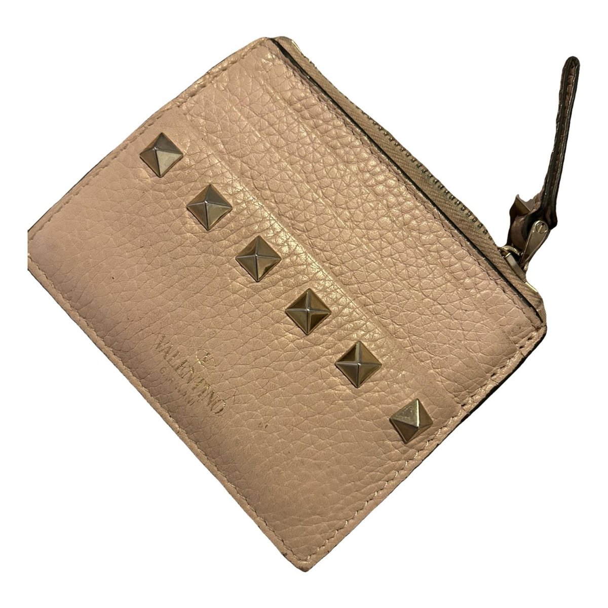 Rockstud leather wallet