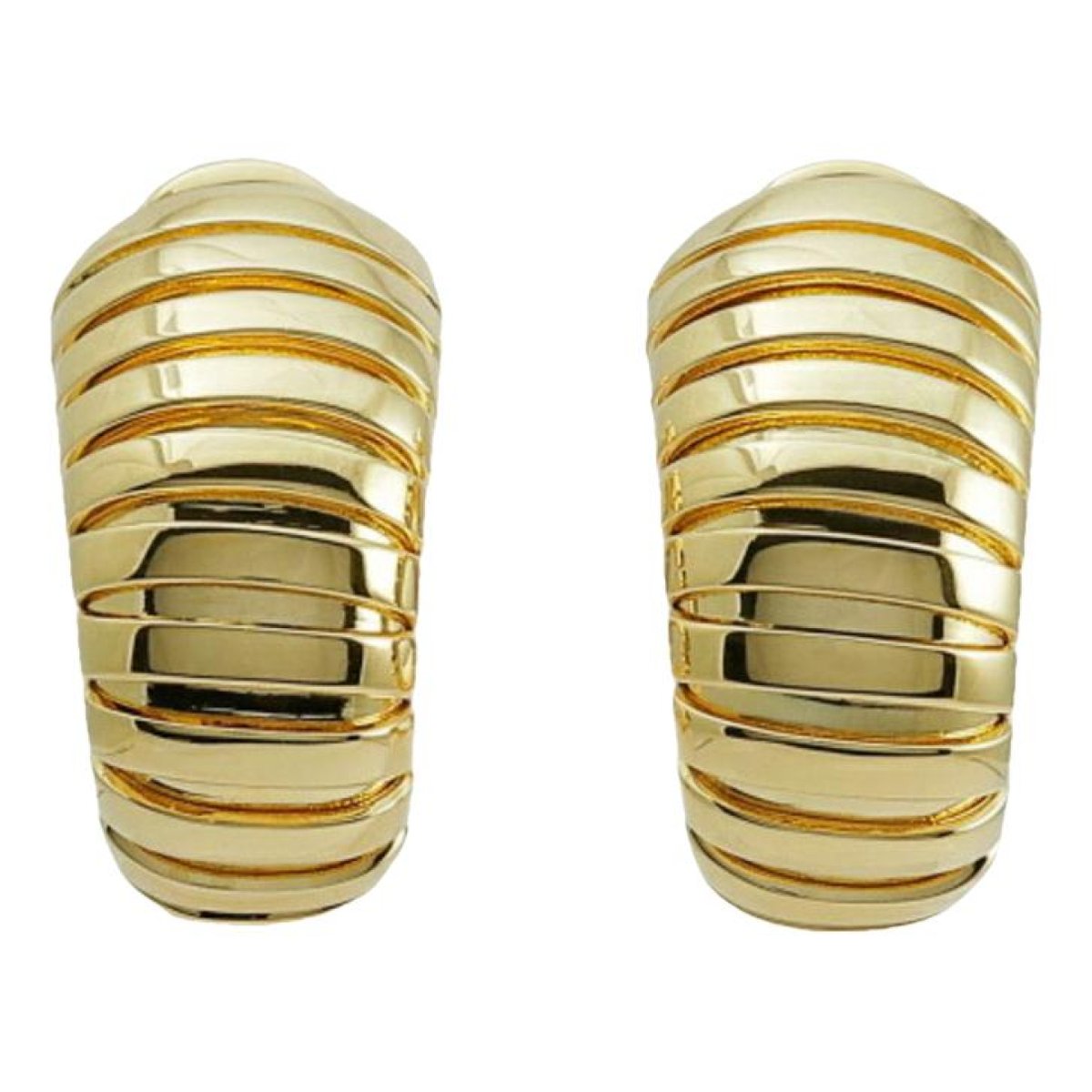 Tubogas yellow gold earrings