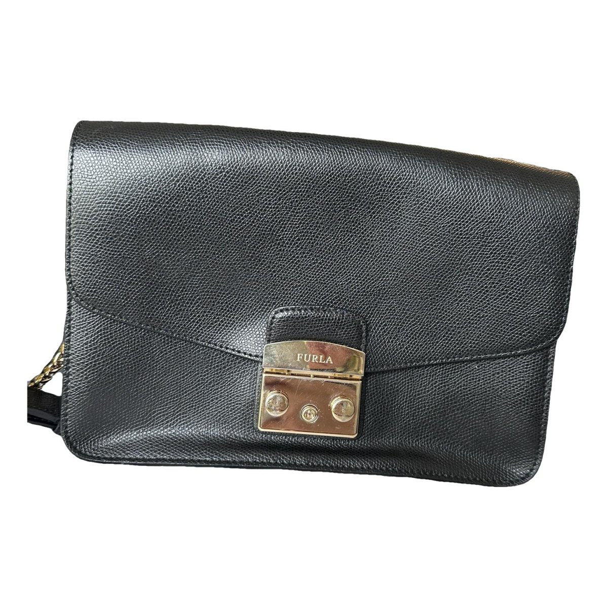 Metropolis leather clutch bag