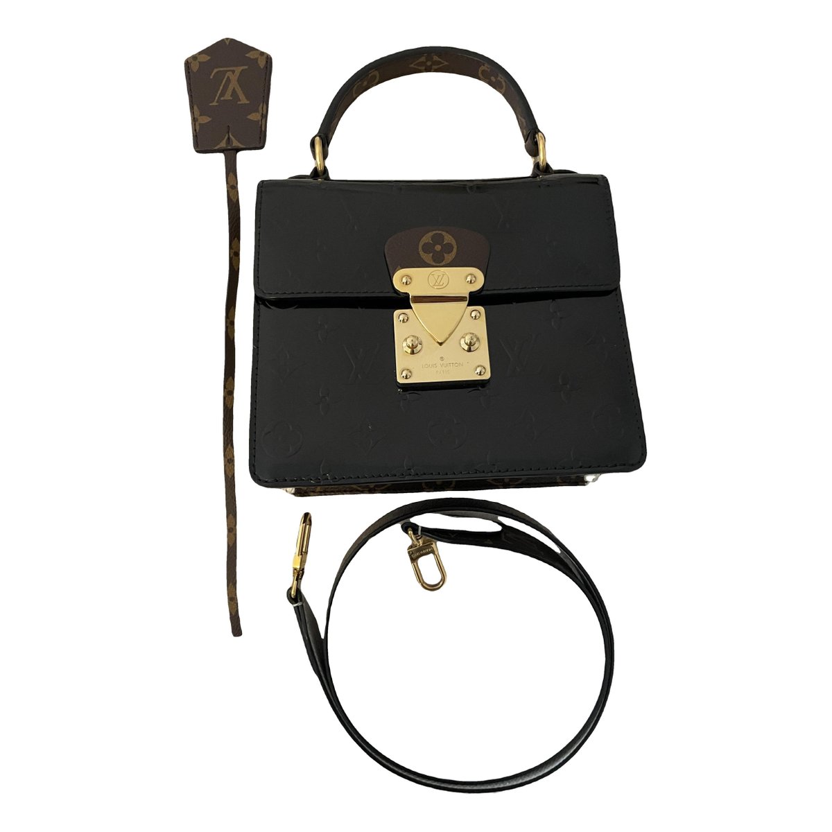 Spring street patent leather handbag