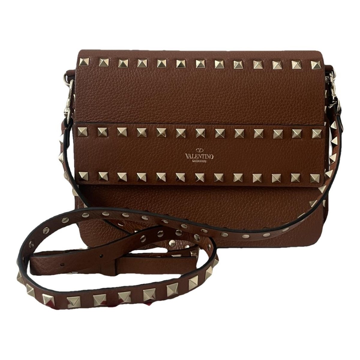 Rockstud leather crossbody bag