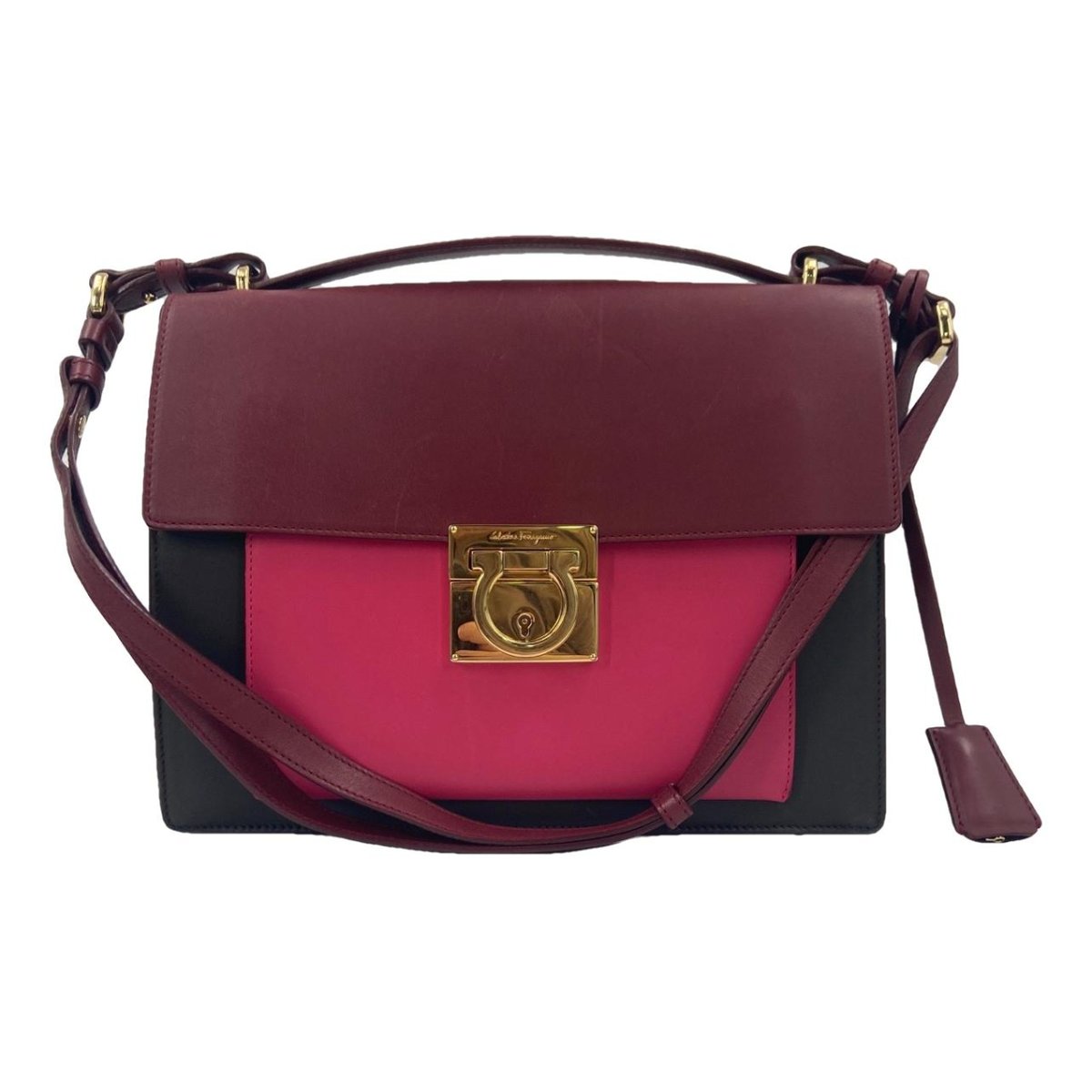 Cage leather handbag