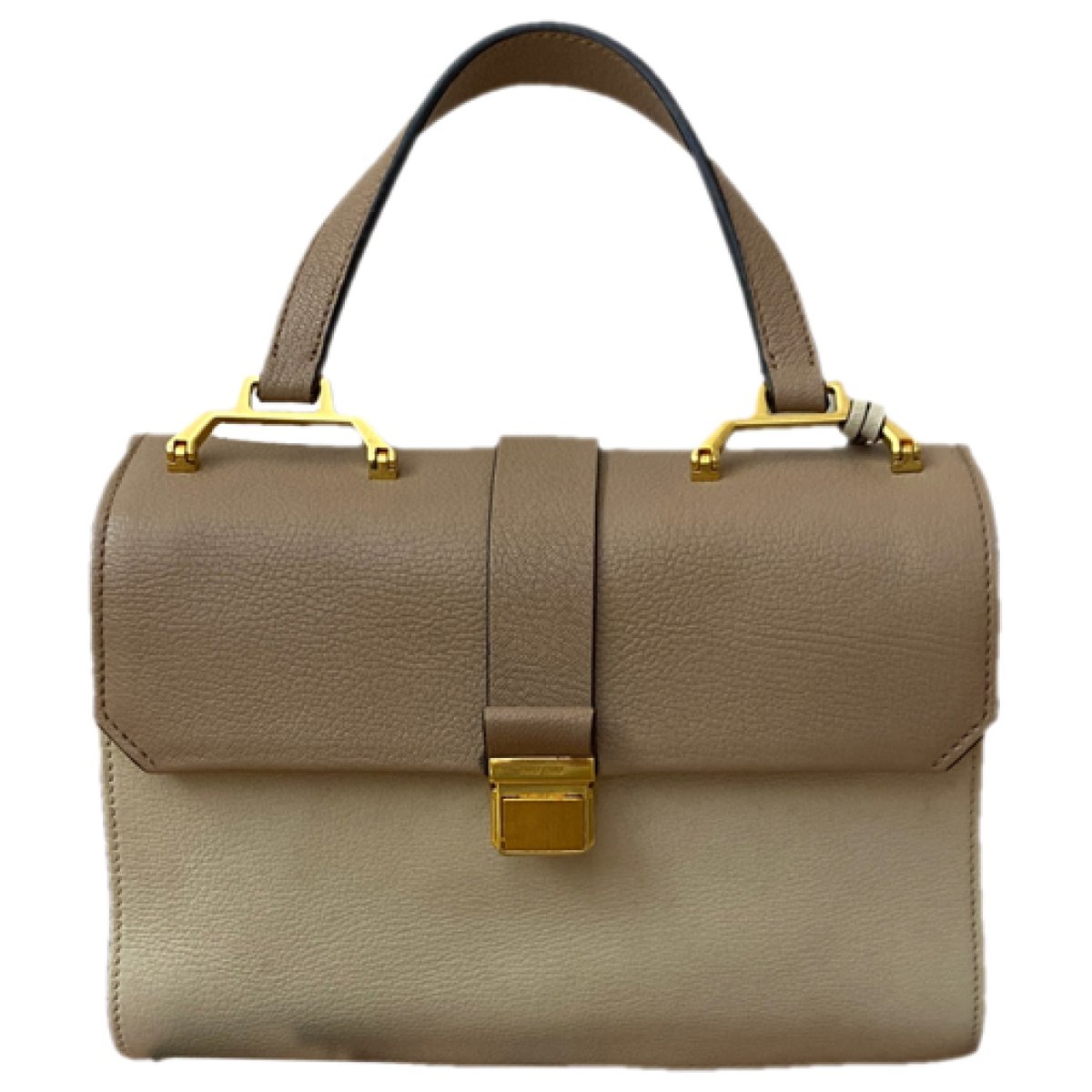 Madras leather handbag