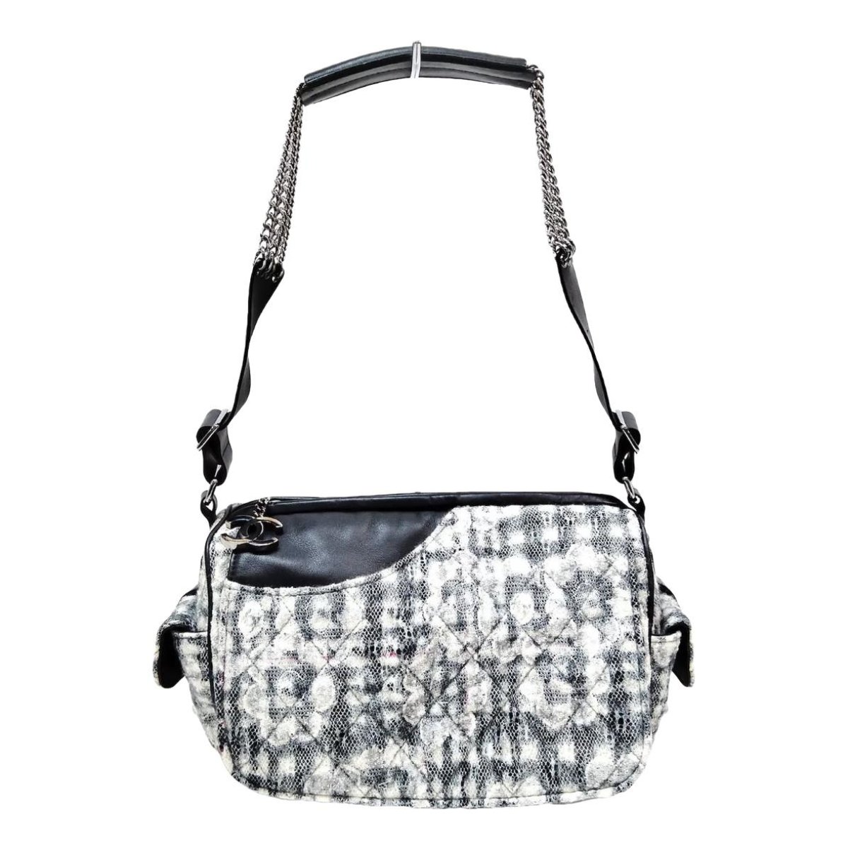 Camera tweed handbag