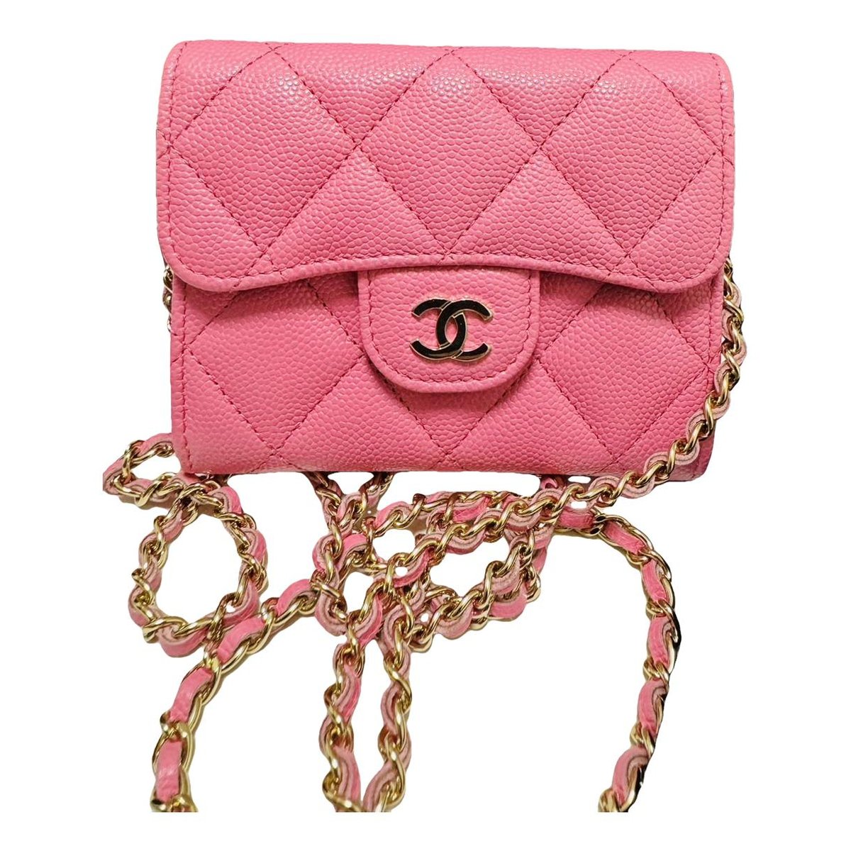 Wallet On Chain leather crossbody bag