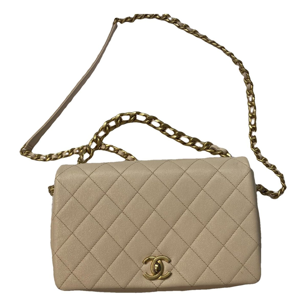 Trendy CC Flap leather handbag