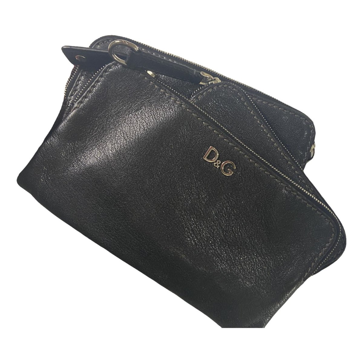 Leather clutch bag