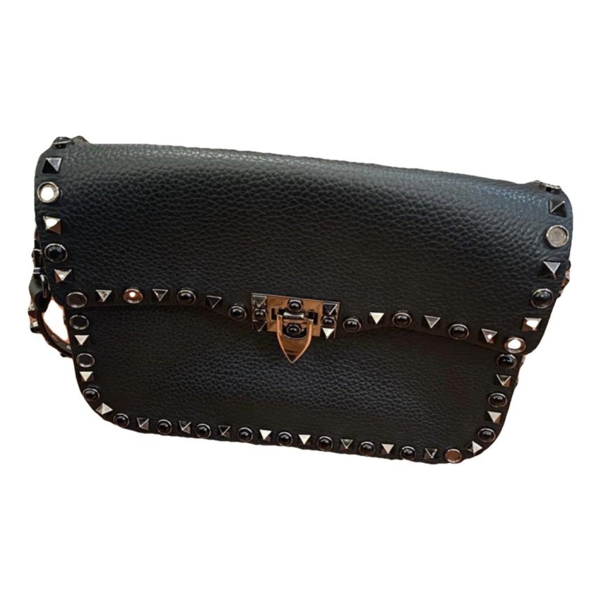 Guitar Rockstud leather crossbody bag