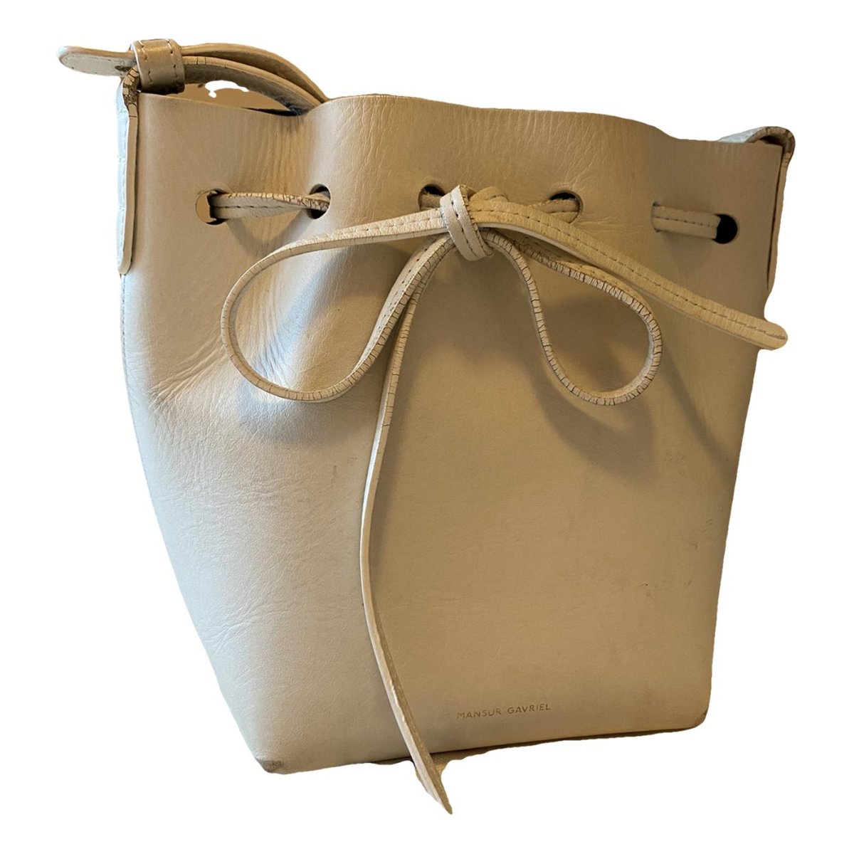 Bucket leather crossbody bag