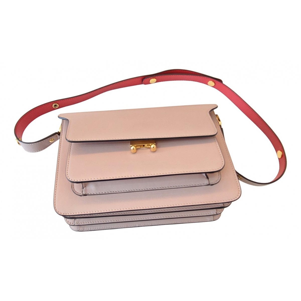 Trunk leather handbag