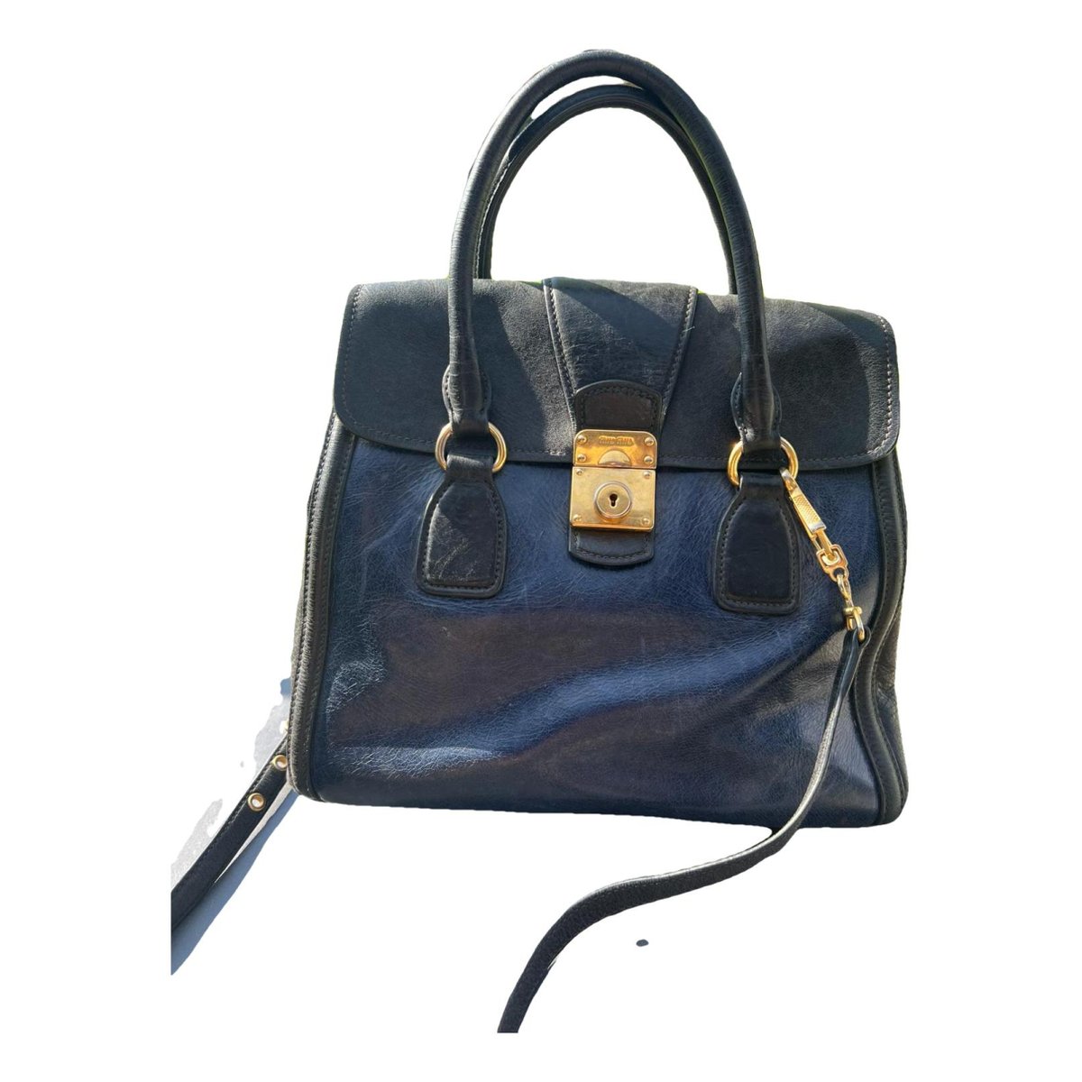 Madras leather handbag