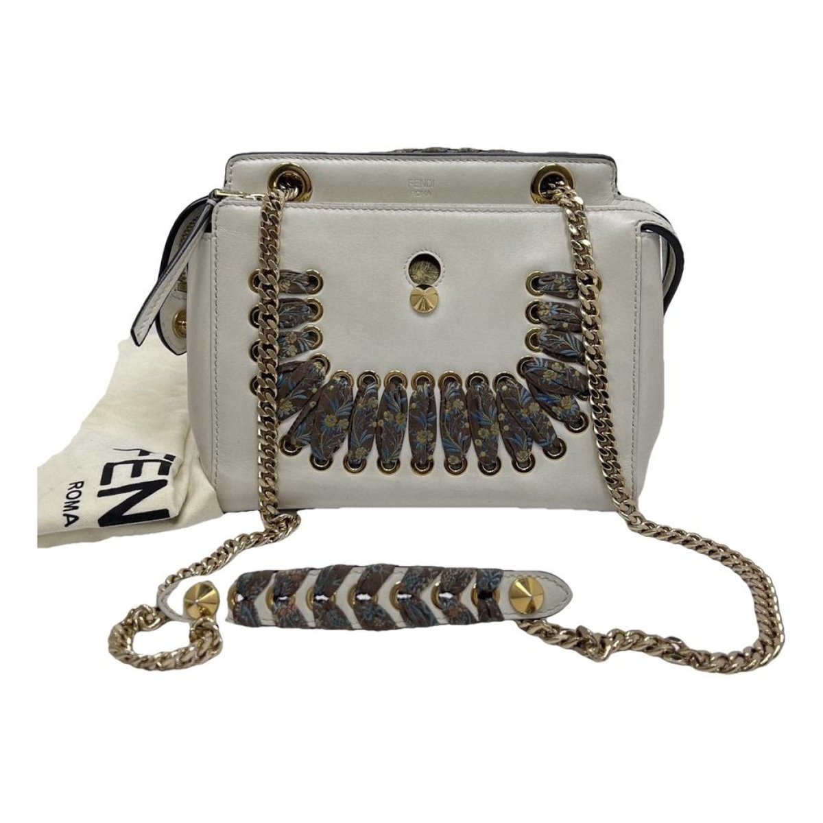 Dot Com leather crossbody bag