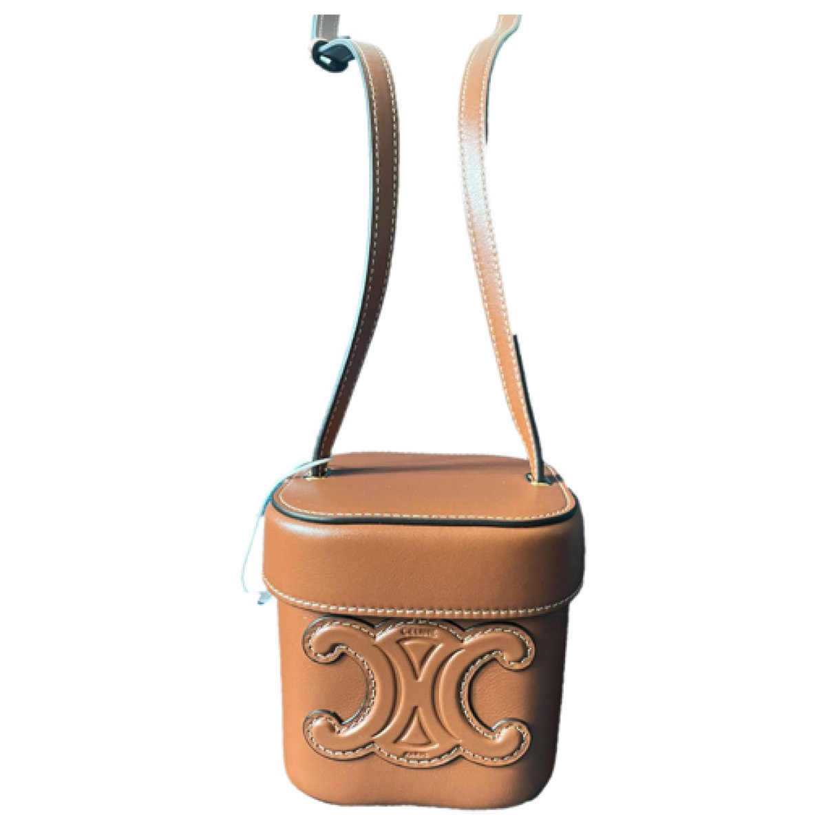 Tambour leather handbag