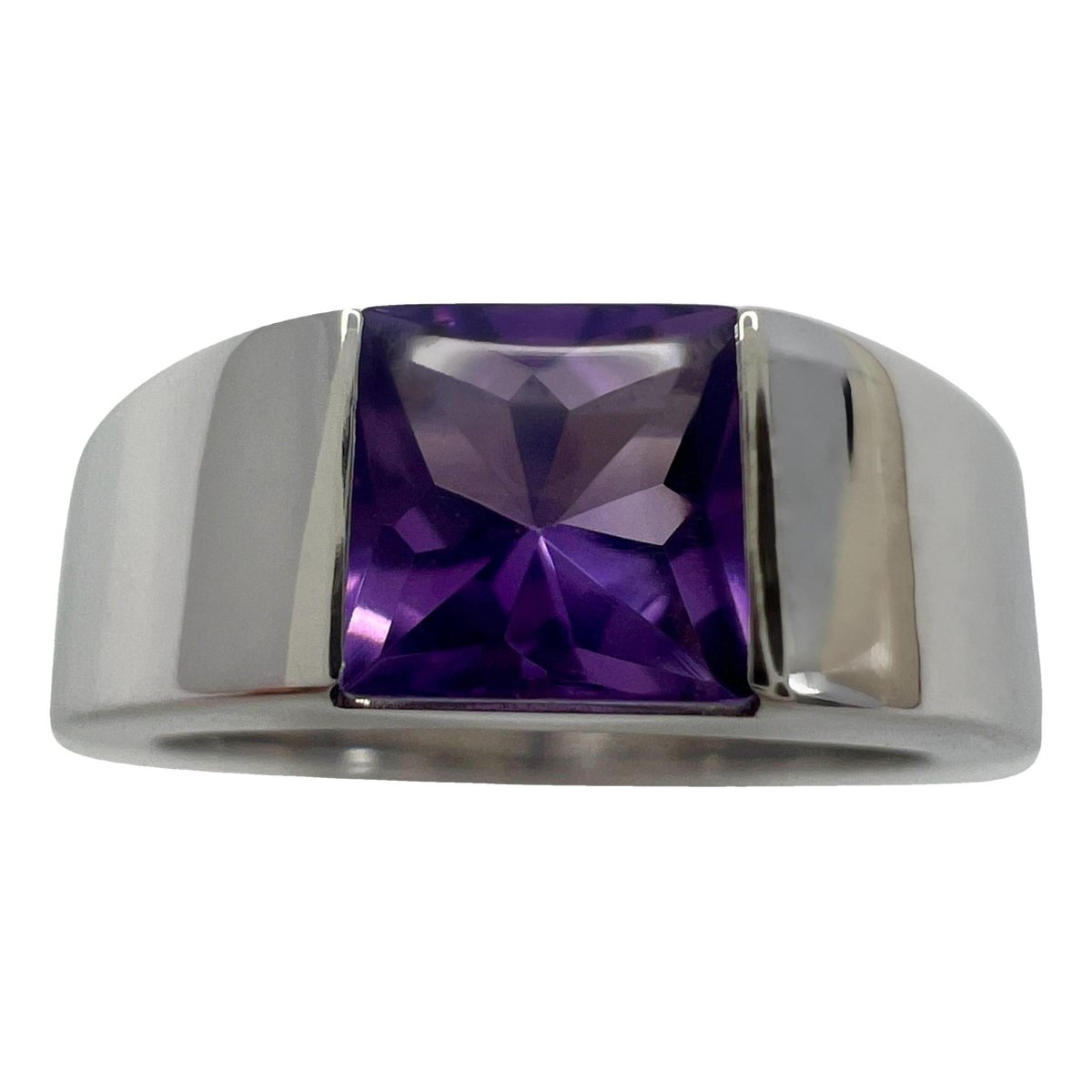 Tank white gold ring