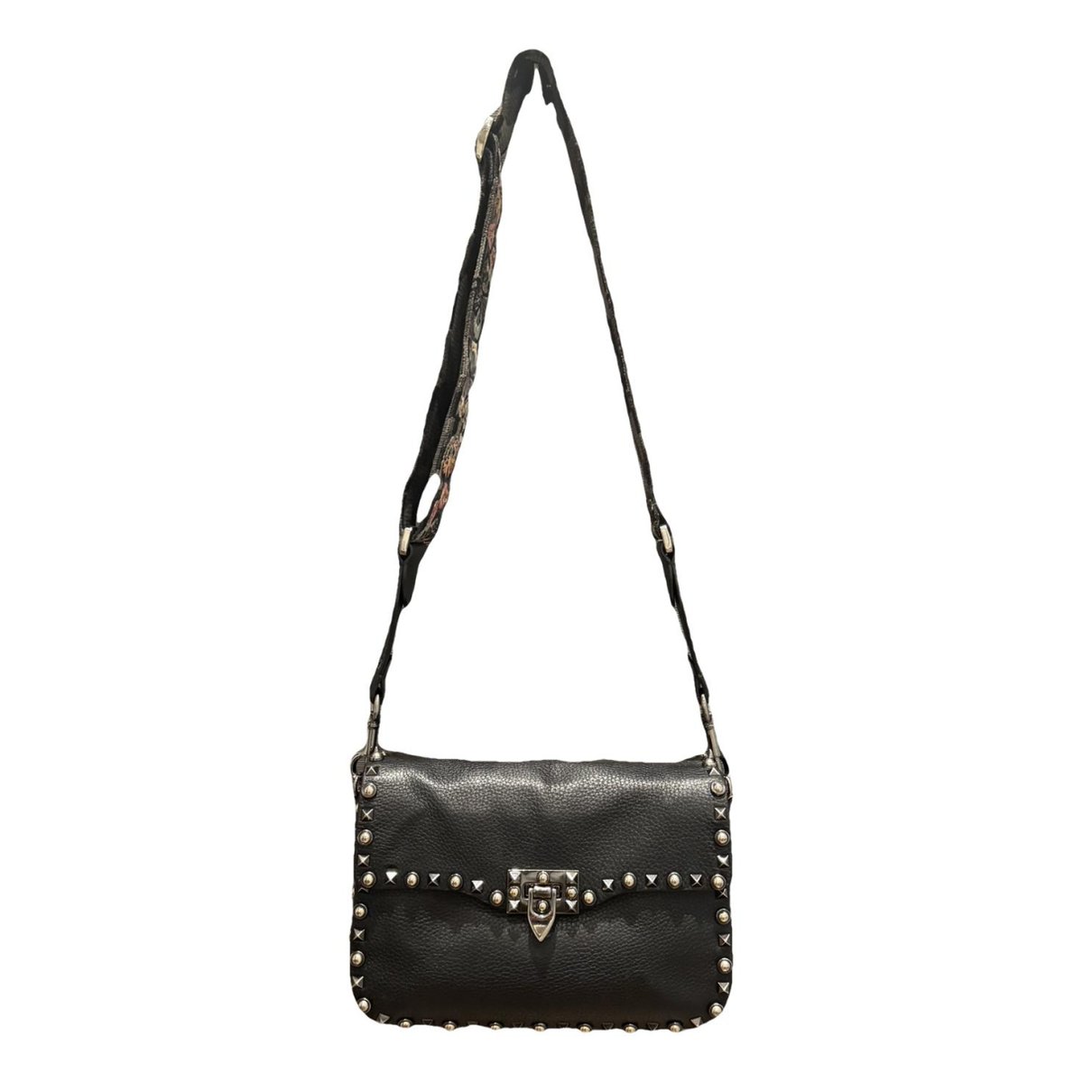 Guitar Rockstud leather crossbody bag