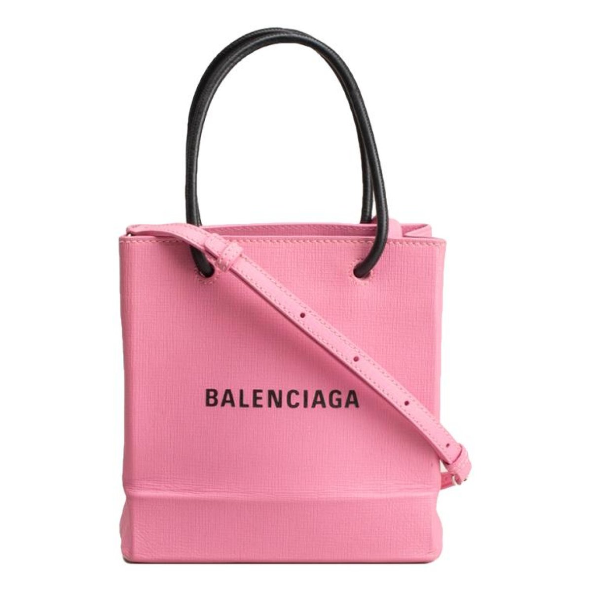 Plastic bag shooper leather bag
