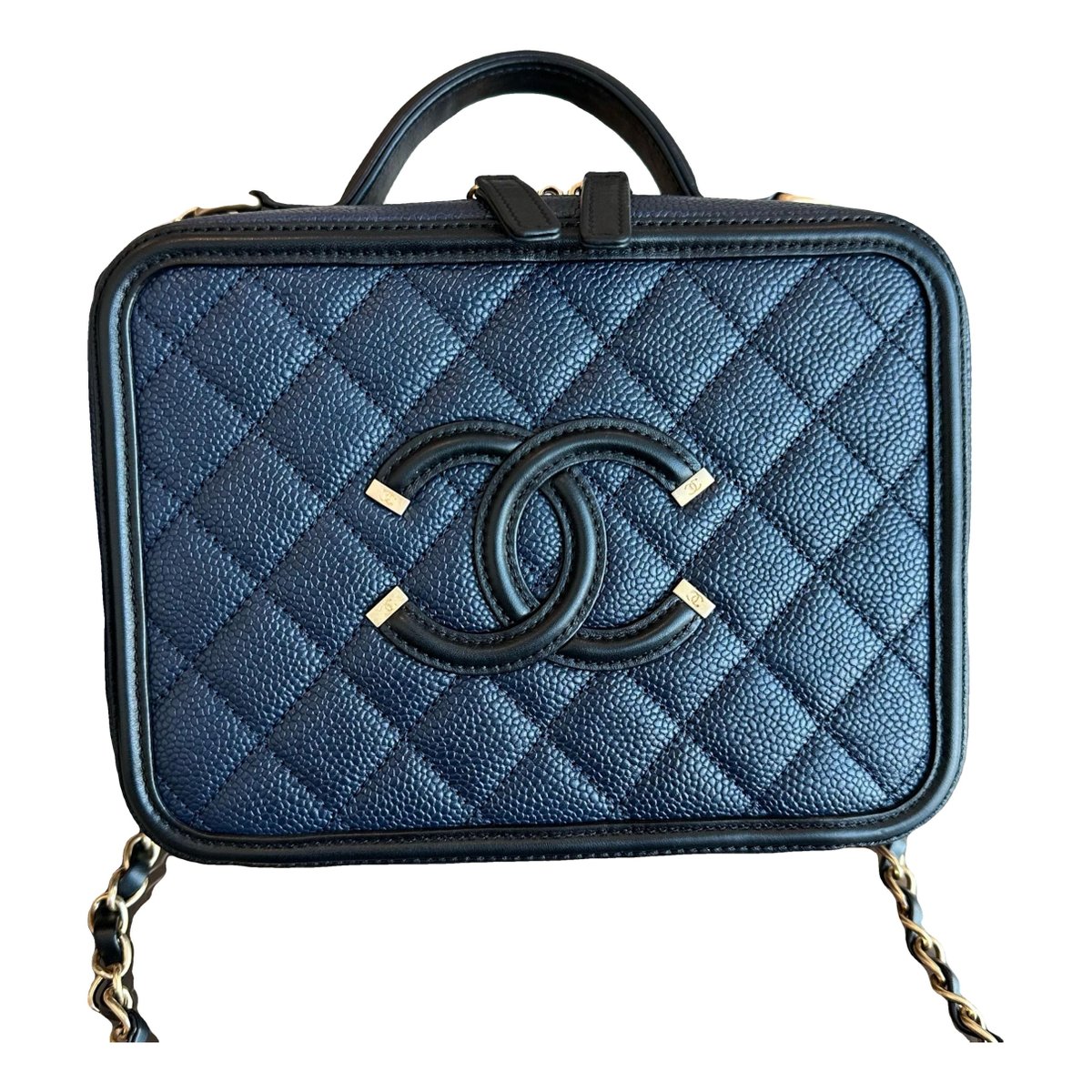 Vanity leather handbag