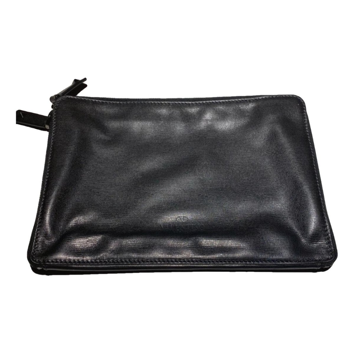 Rockstud leather clutch bag
