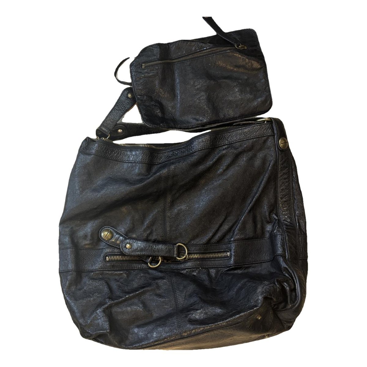 Tote Flower leather handbag