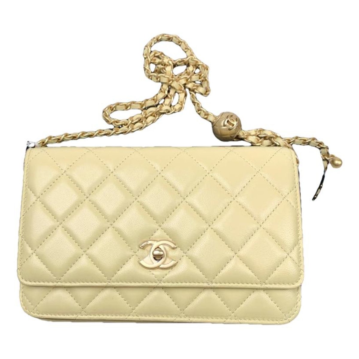 Wallet on Chain leather handbag