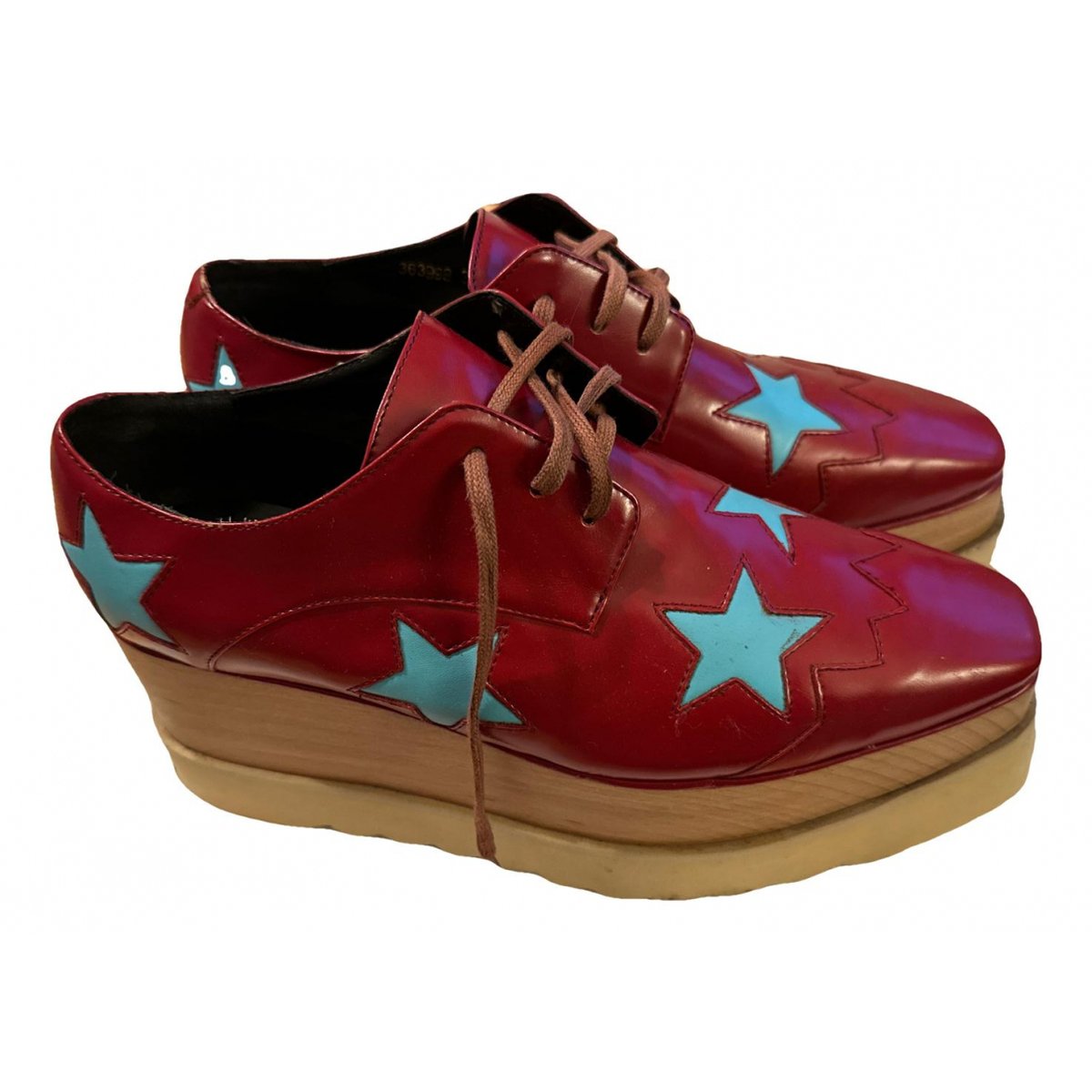 Elyse patent leather lace ups